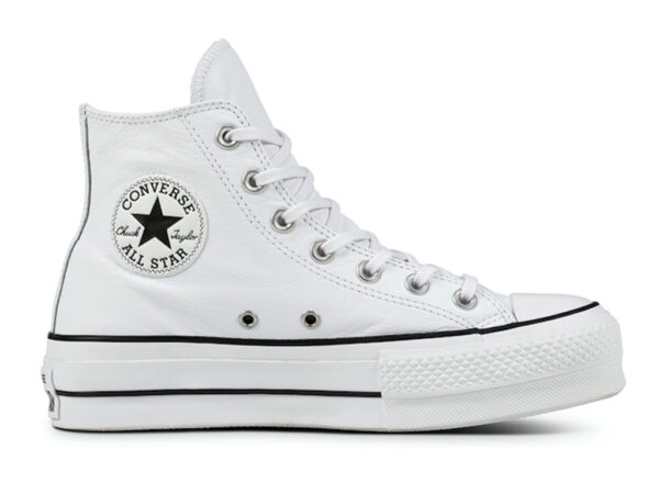 Converse All Stars Hoog Lift Clean Leather 561676C Wit maat